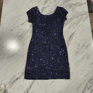 Blue Sequin Dress